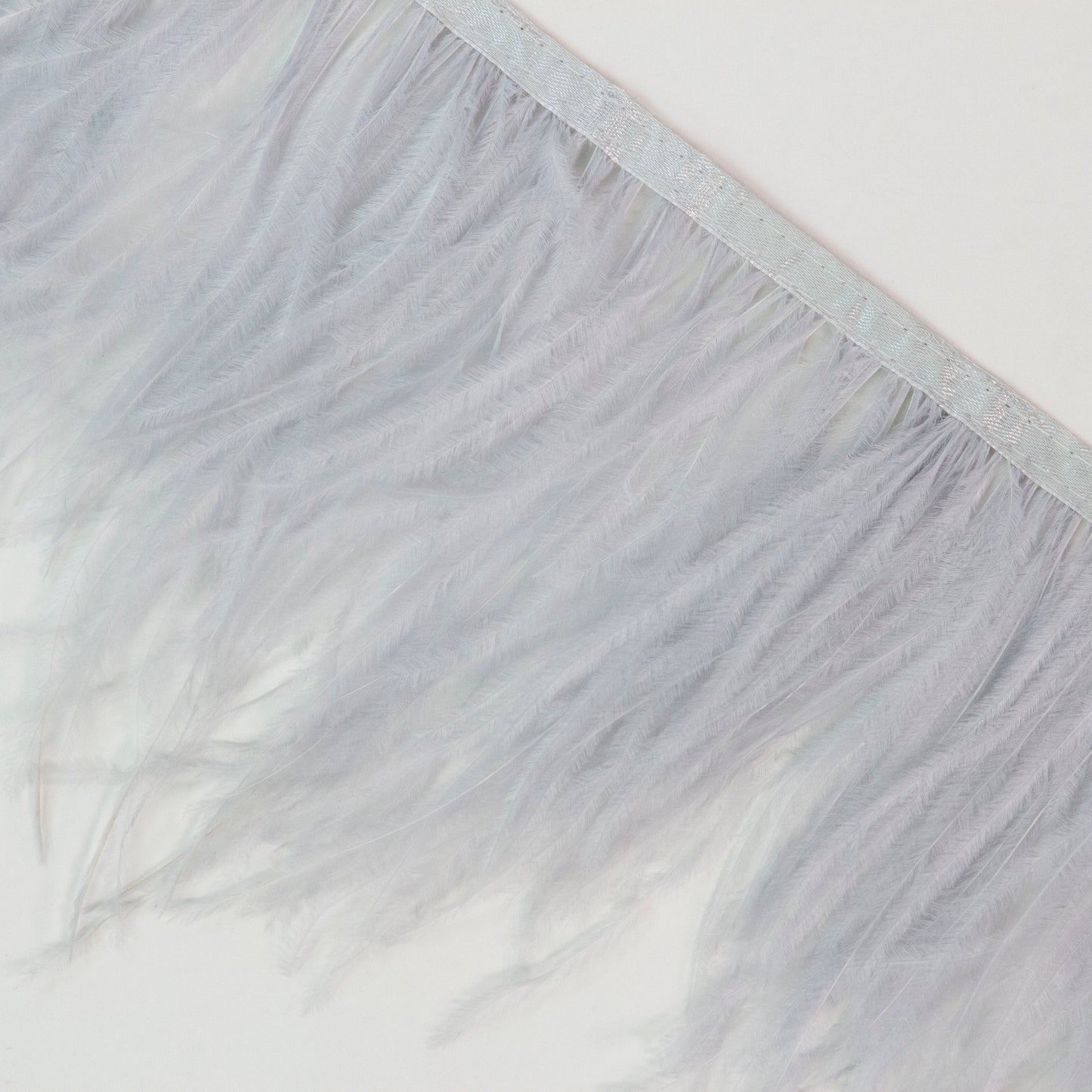 Ostrich Feather Fringe 2PLY - Silver