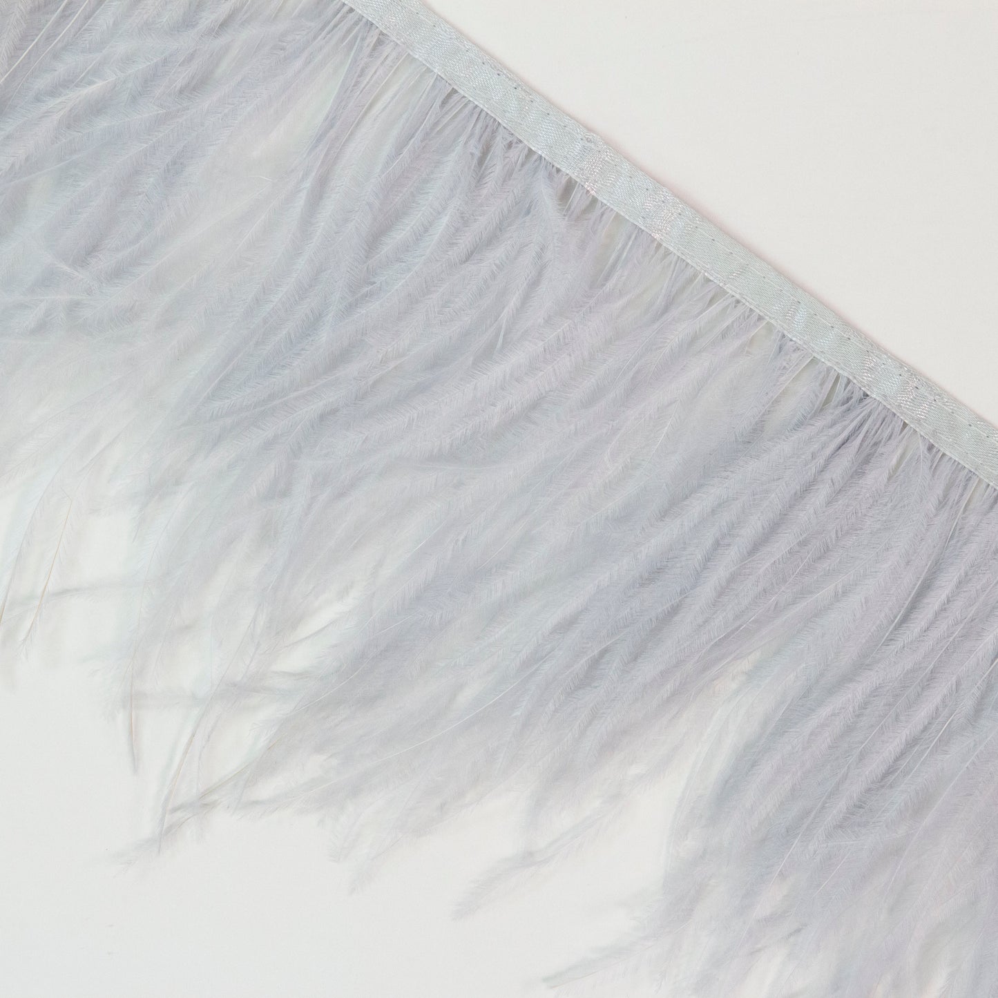 Ostrich Feather Fringe 2PLY - Silver