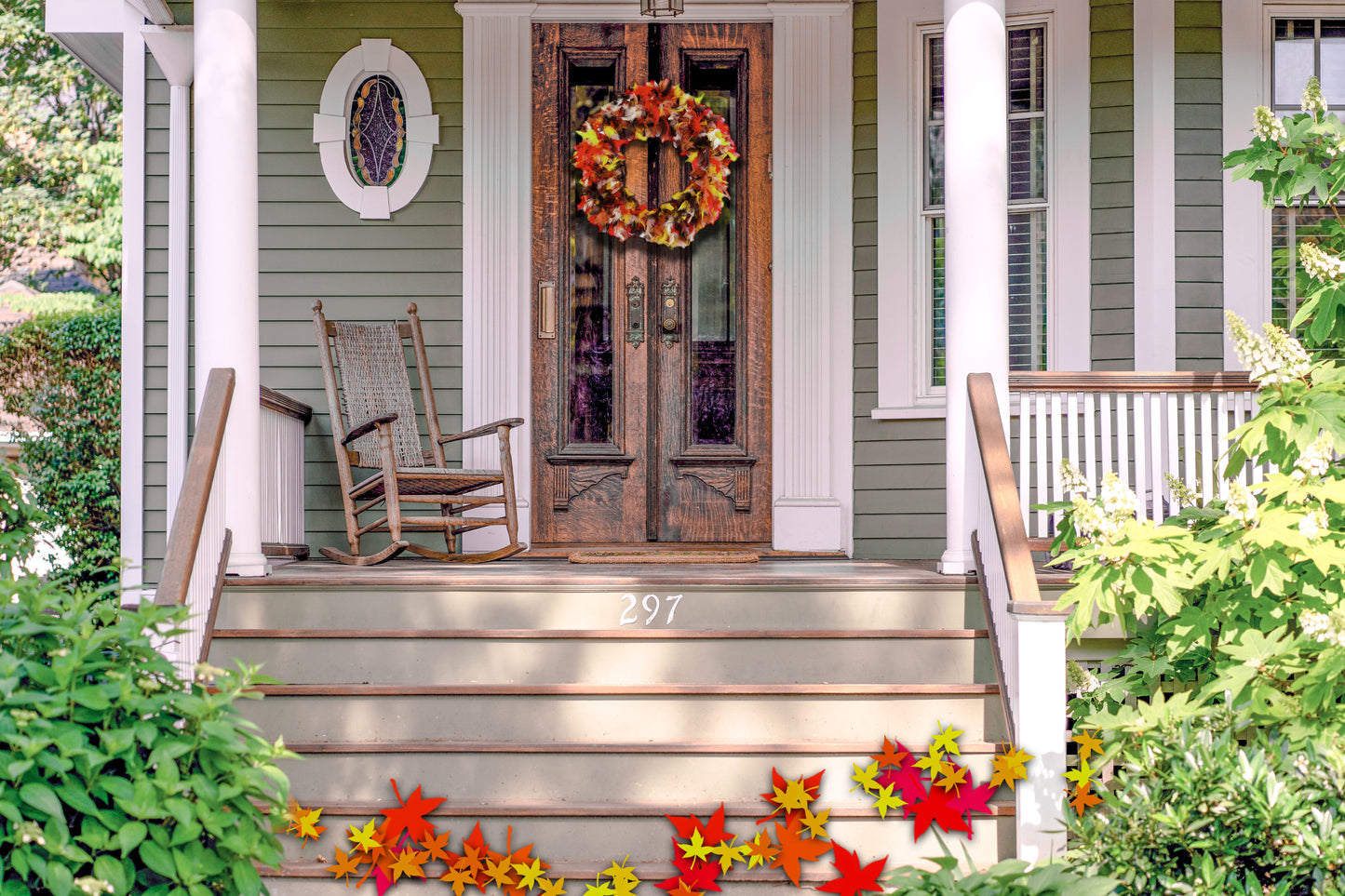 Orange and Black Halloween Wreath