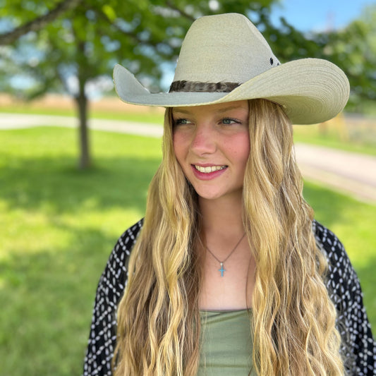 Natural Grey Chinchilla Rooster Feather Hat Band