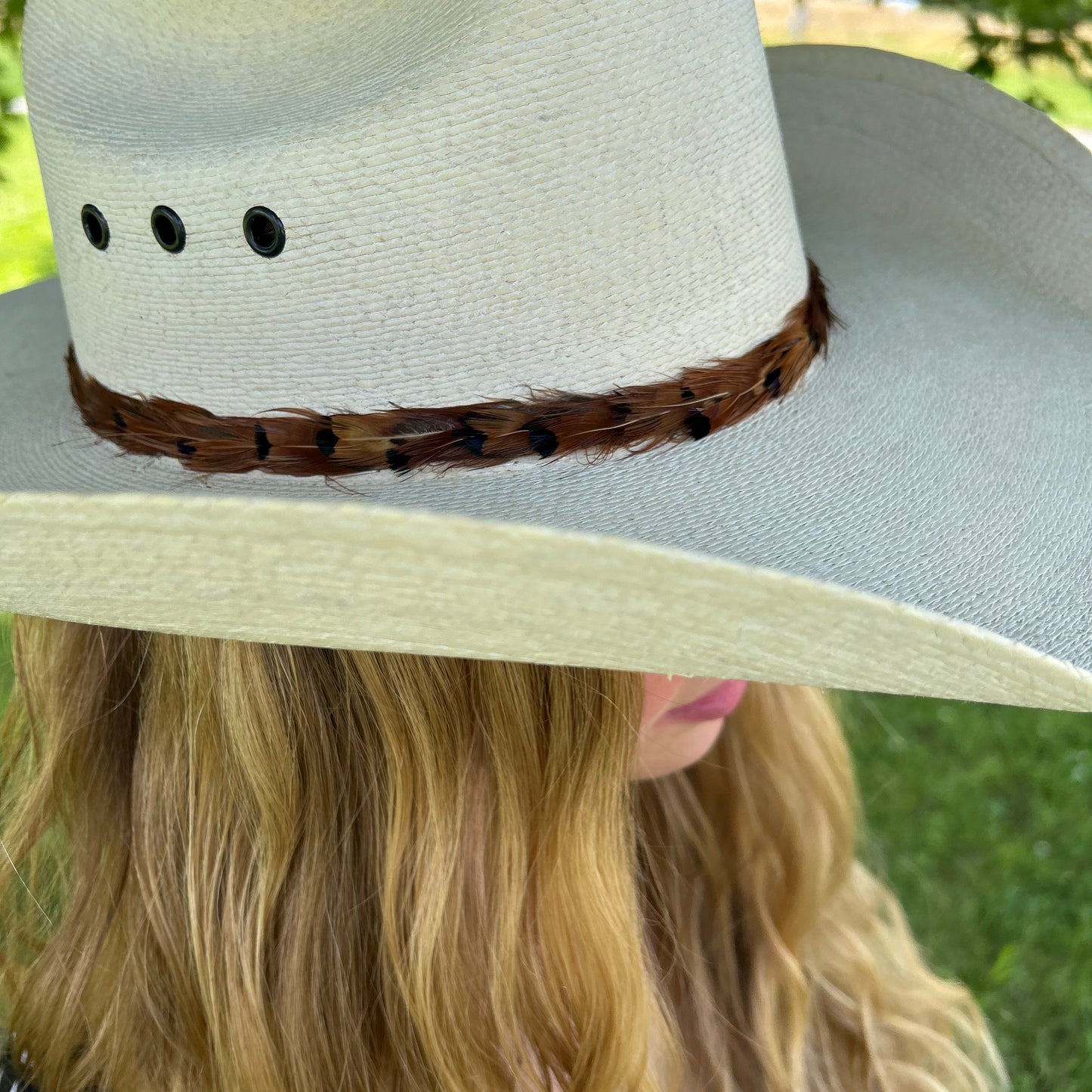 Natural Pheasant Feather Hat Band