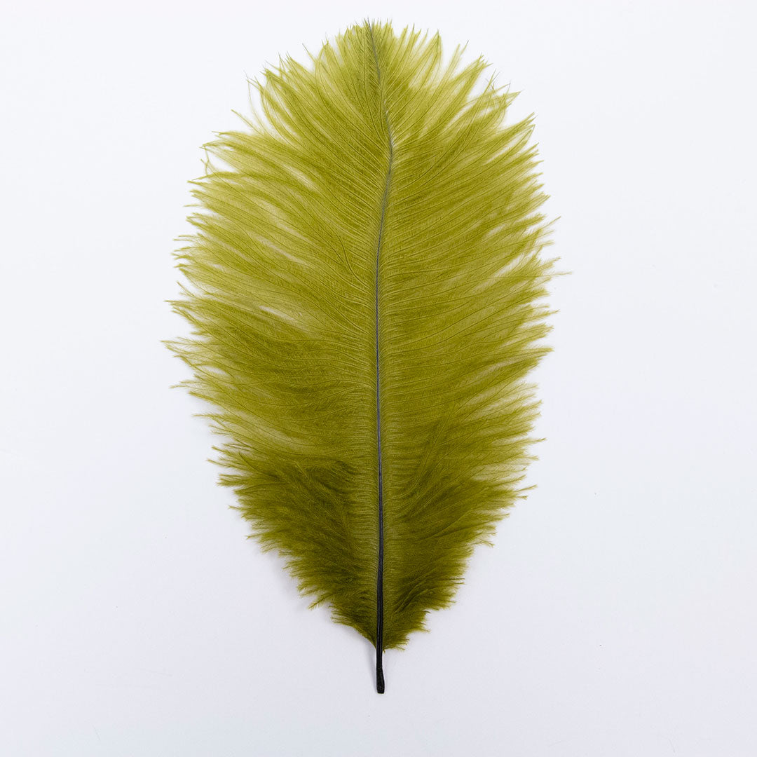 Ostrich Feathers 9-12" Drabs - Olive