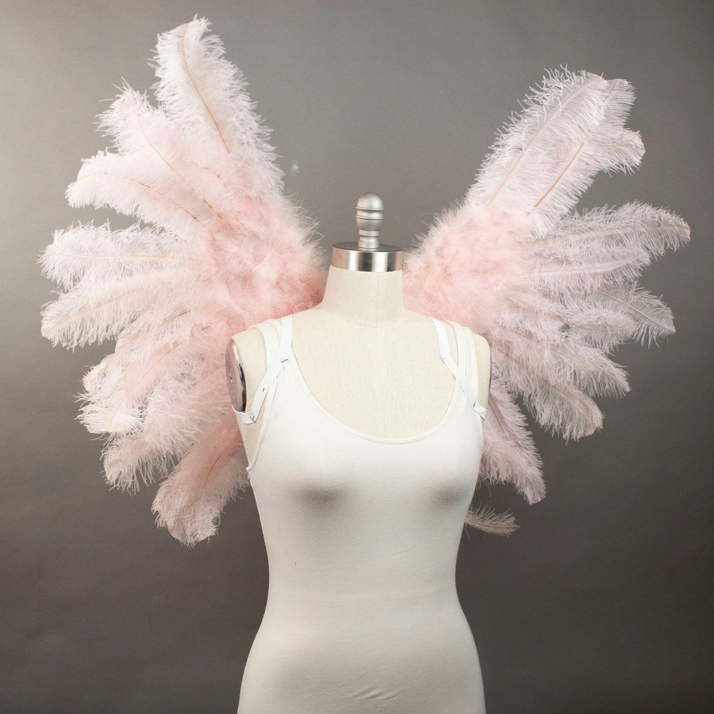 Large Ostrich Feather Wings - Light Pink