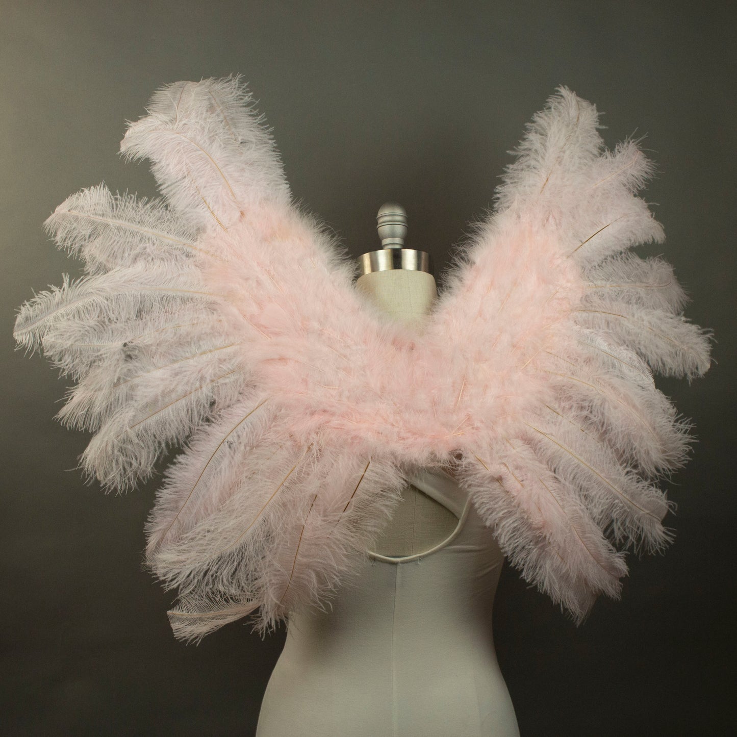 Large Ostrich Feather Wings - Light Pink