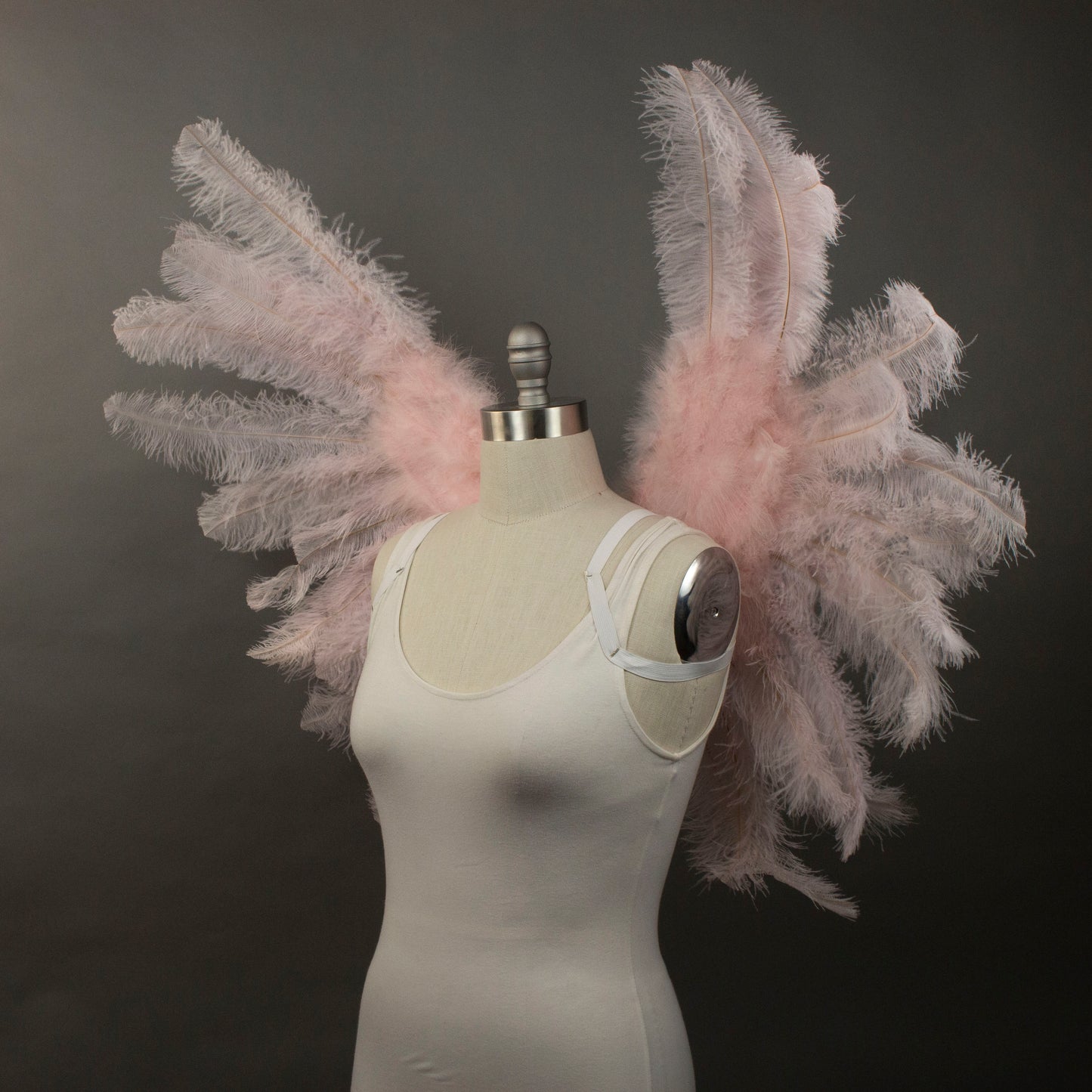 Large Ostrich Feather Wings - Light Pink