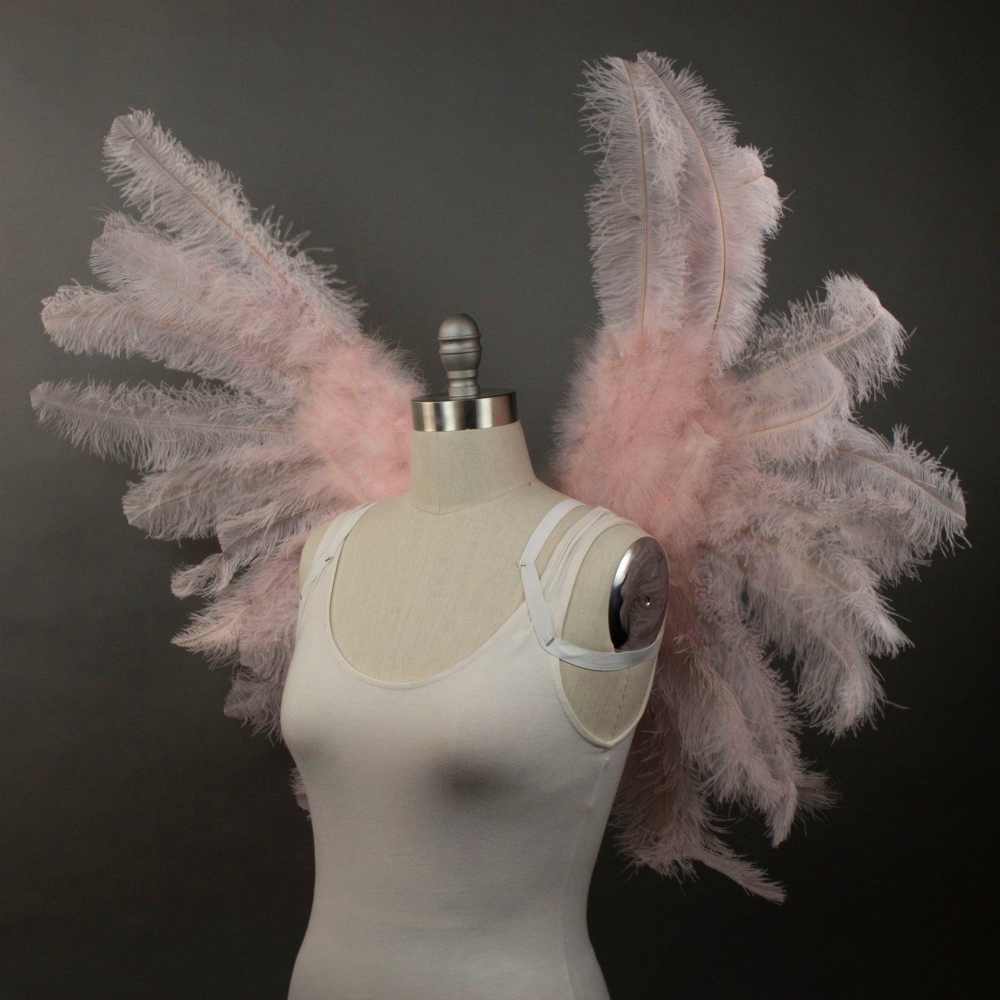 Large Ostrich Feather Wings - Light Pink