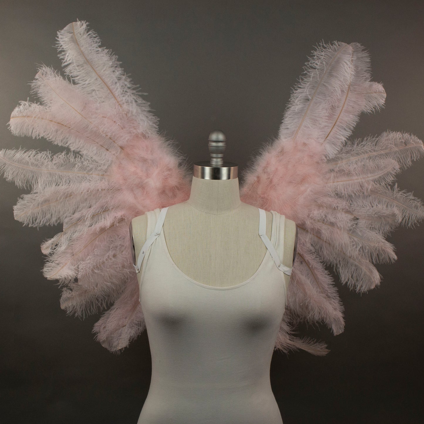 Large Ostrich Feather Wings - Light Pink
