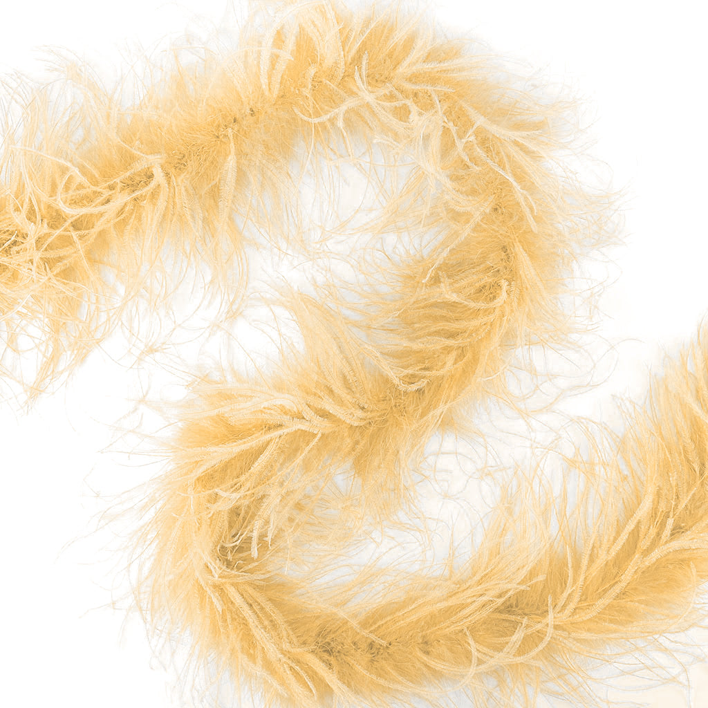 One Ply Ostrich Boas Solid Colors- - Toasted Almond