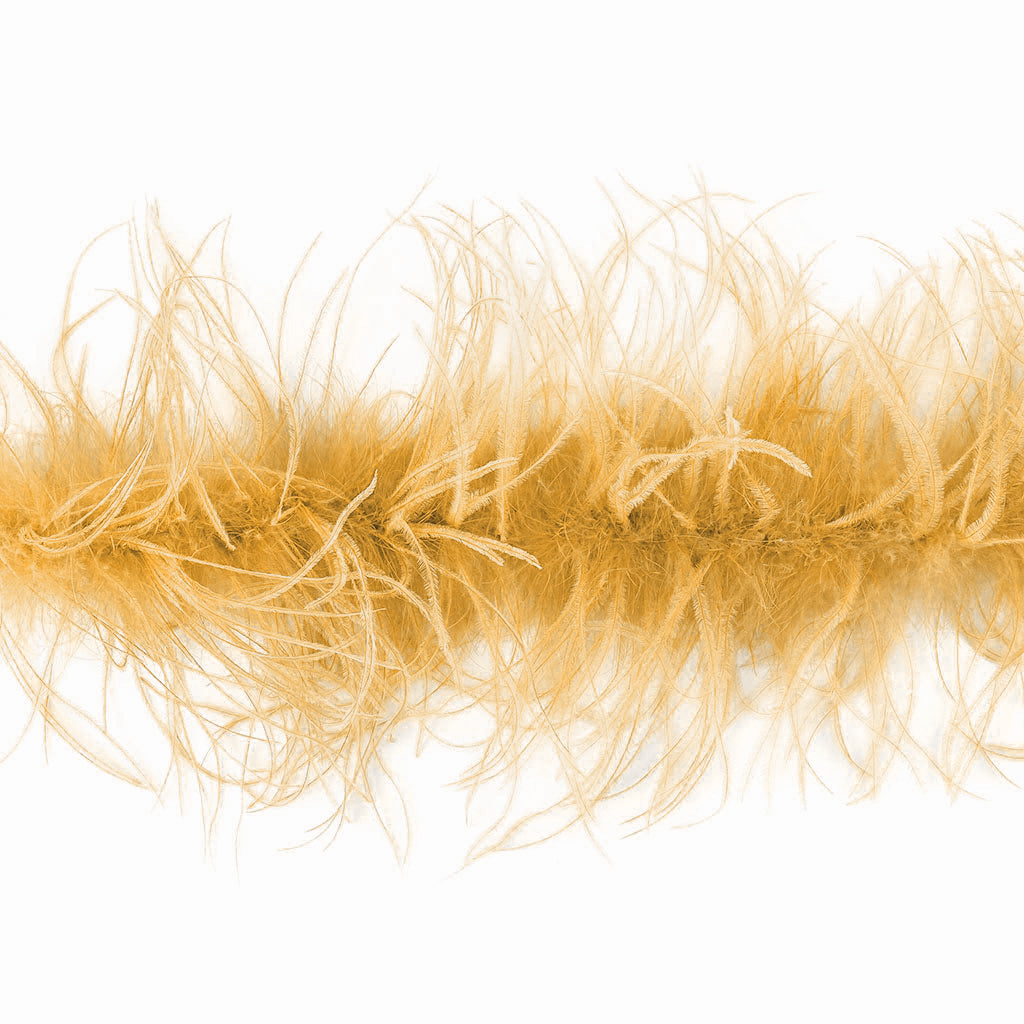 One Ply Ostrich Boas Solid Colors- - Toasted Almond