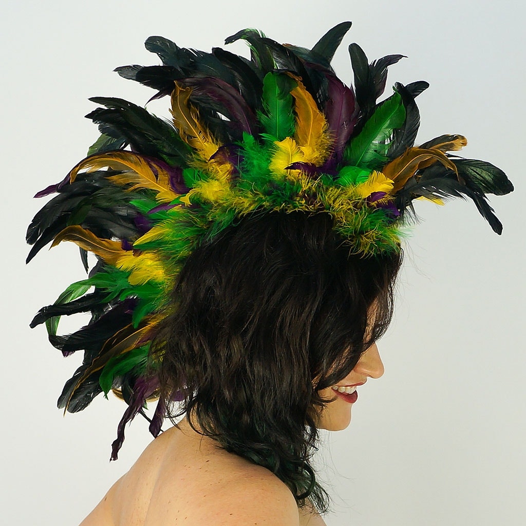 Mardi Gras Feather Mohawk