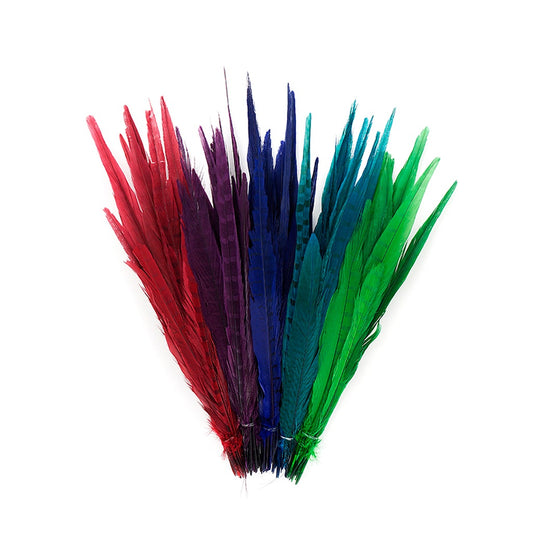 Bulk Assorted Pheasant Tails Mix Dyed - Gem Mix