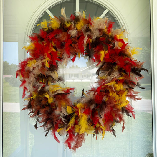 Feather Wreath-Fall Mix