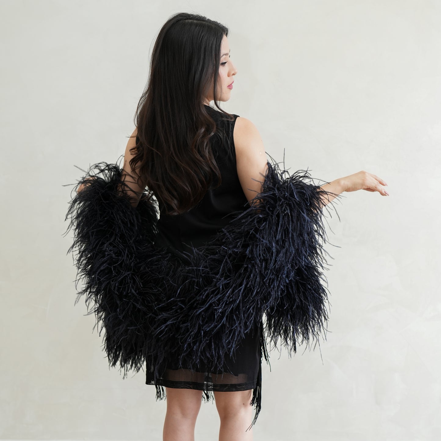 Black 10 Ply Ostrich Feather Boa