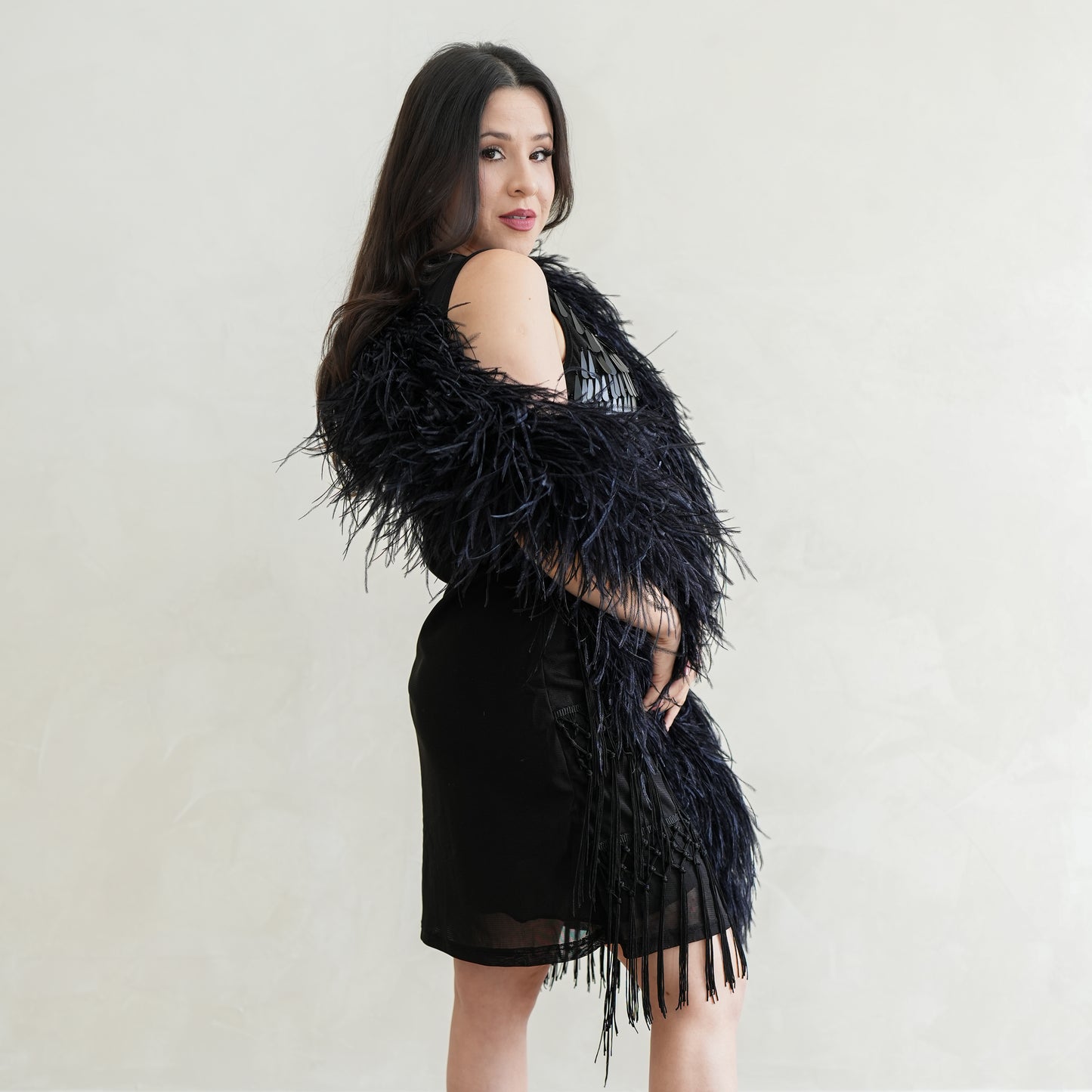 Black 10 Ply Ostrich Feather Boa