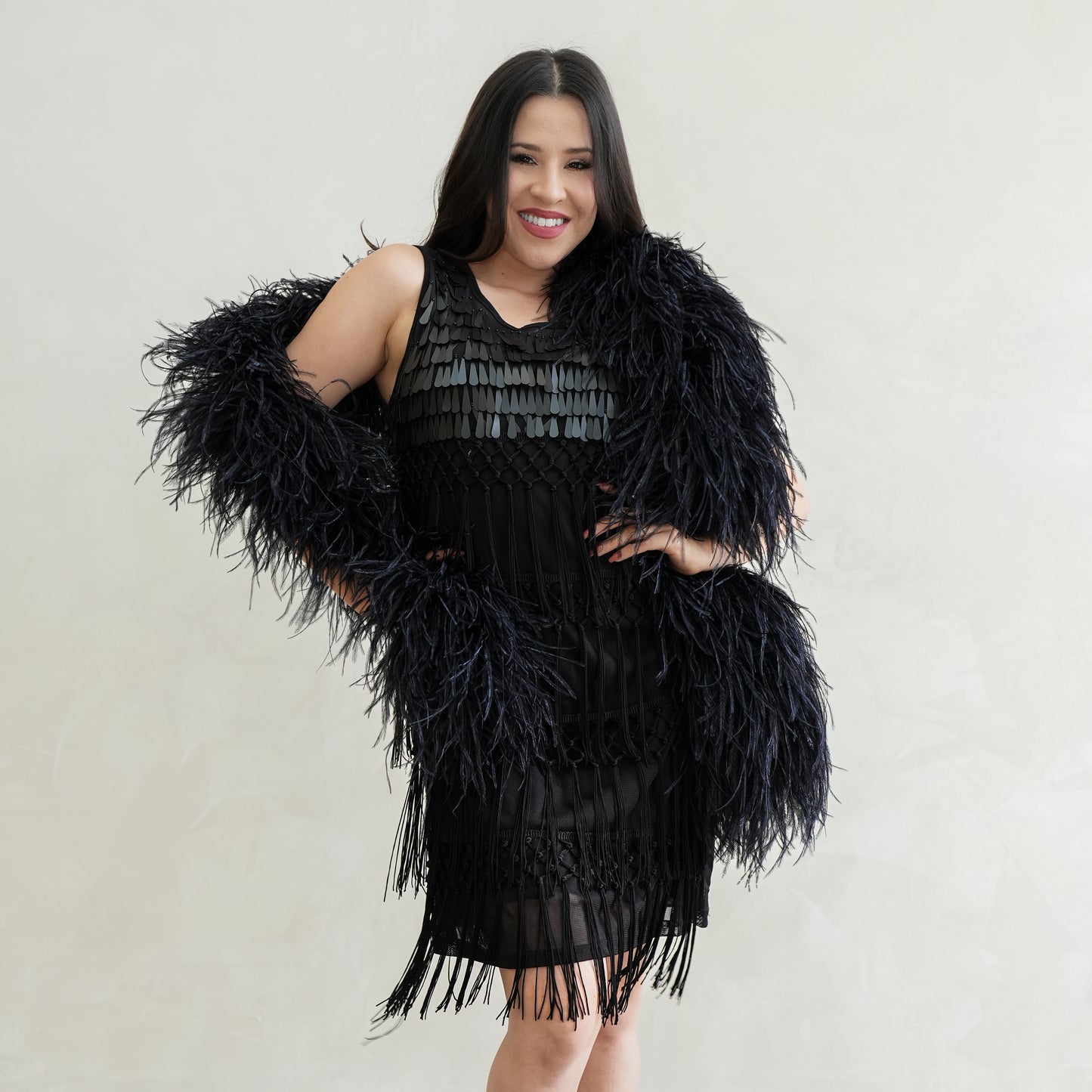 Black 10 Ply Ostrich Feather Boa