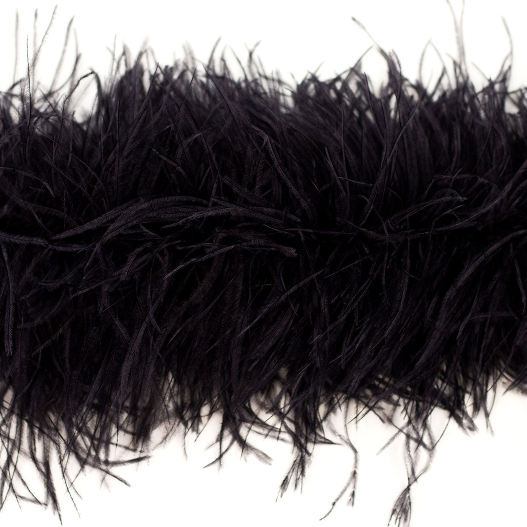 Black 10 Ply Ostrich Feather Boa