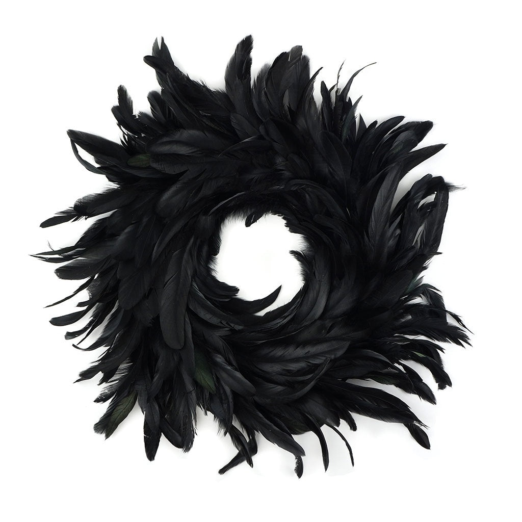 Black Feather Wreath