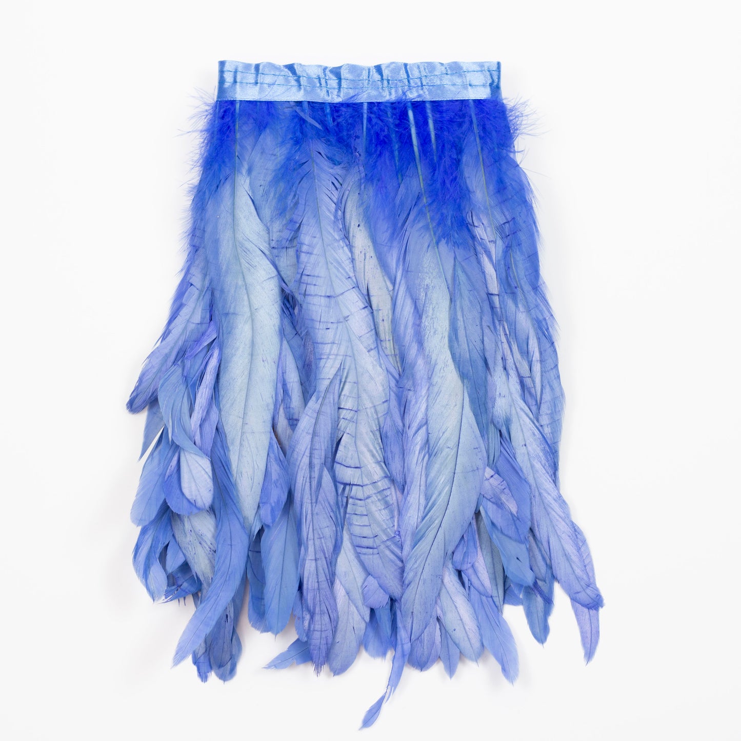 Coque Tail Feather Fringe - 10-12" - Bleach Dyed Sky Blue