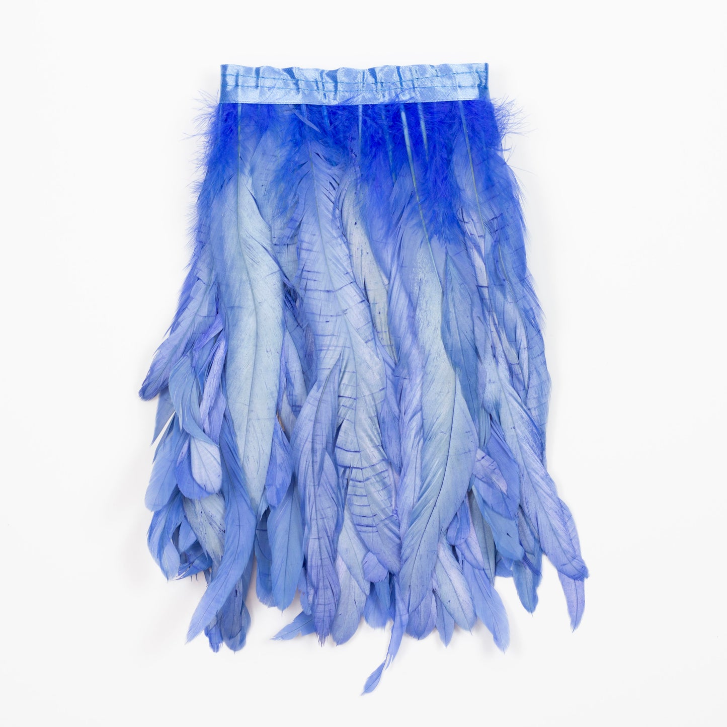 Coque Tail Feather Fringe - 10-12" - Bleach Dyed Sky Blue