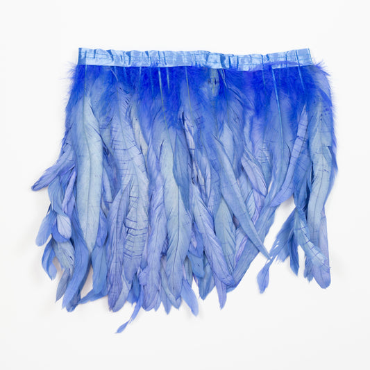 Coque Tail Feather Fringe - 10-12" - Bleach Dyed Sky Blue