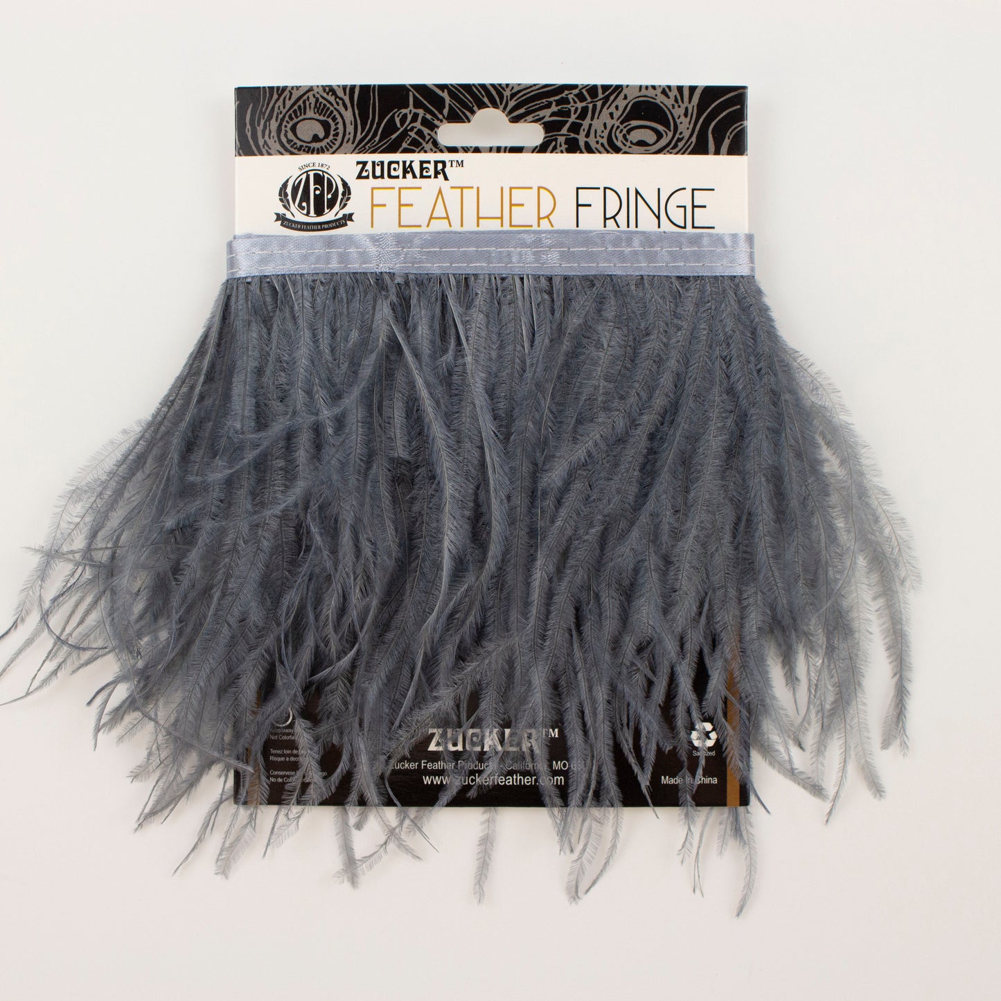 Feather Fringe | Ostrich Feathers 4-5” | Blue Dunn | 1 Yard