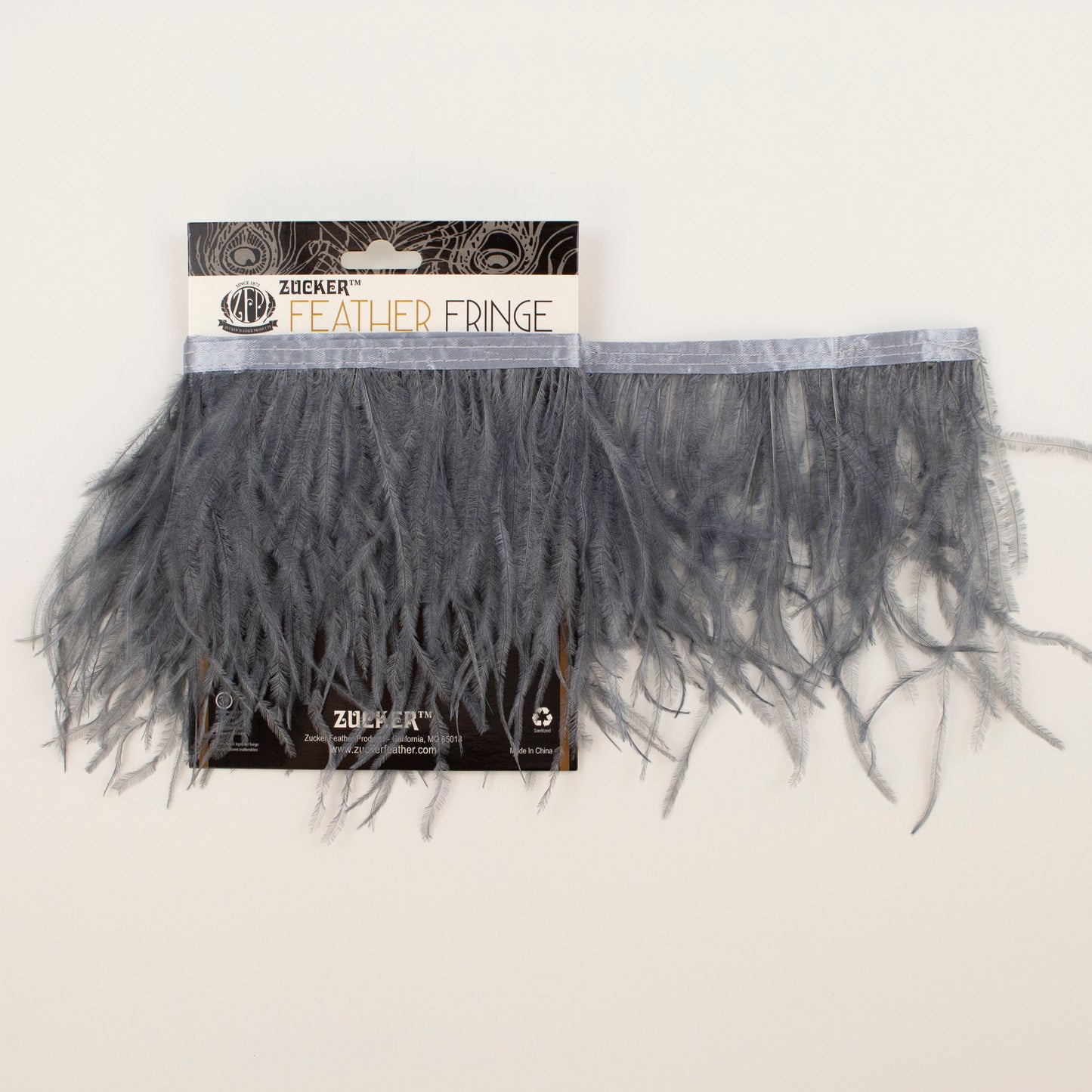 Feather Fringe | Ostrich Feathers 4-5” | Blue Dunn | 1 Yard