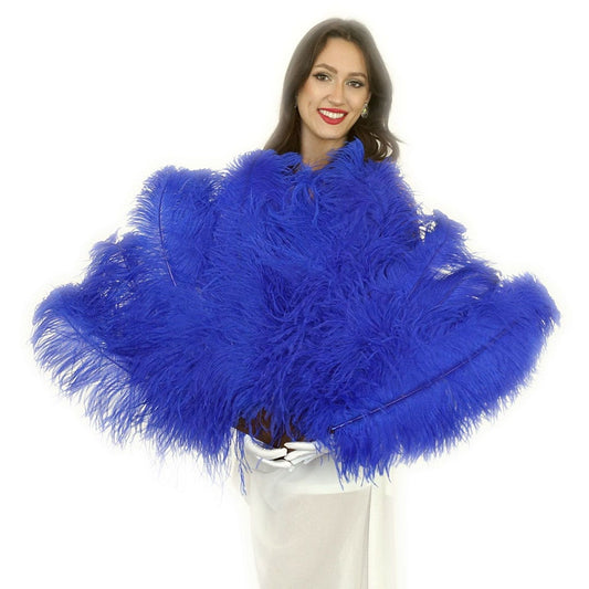 Ostrich Feather Fan with Prime Ostrich Femina Feathers-Royal