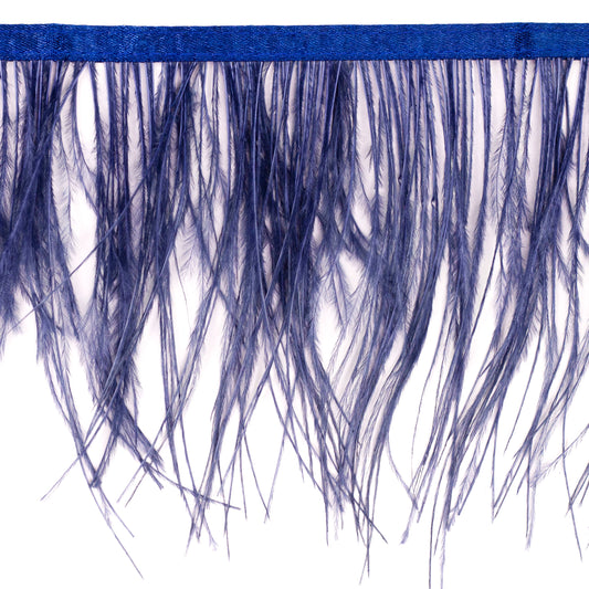 One-Ply Ostrich Feather Fringe - 5 Yards - Denim