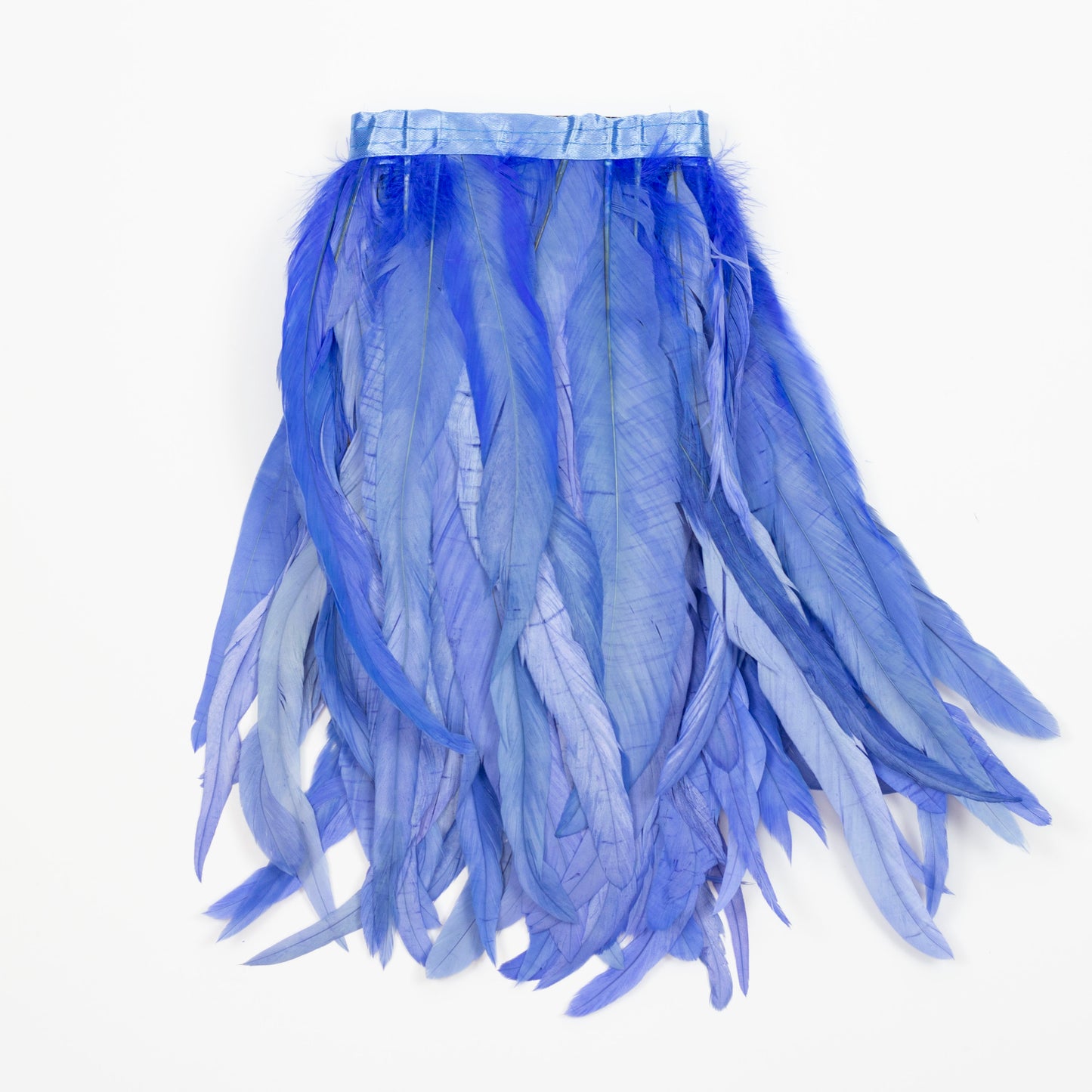 Coque Tail Feather Fringe - 12-14" - Bleach Dyed Sky Blue