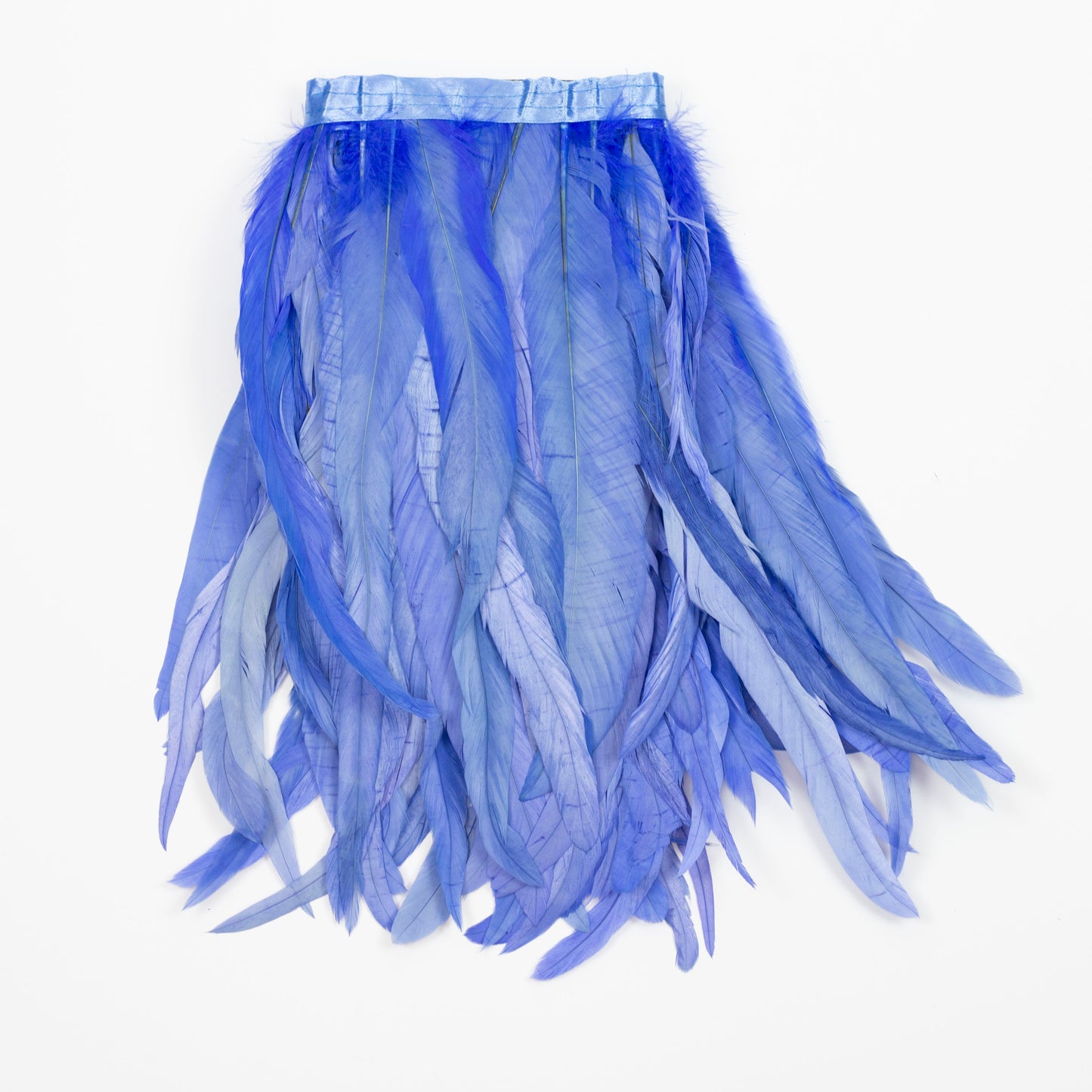 Coque Tail Feather Fringe - 12-14" - Bleach Dyed Sky Blue