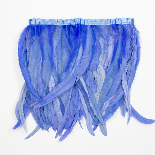 Coque Tail Feather Fringe - 12-14" - Bleach Dyed Sky Blue