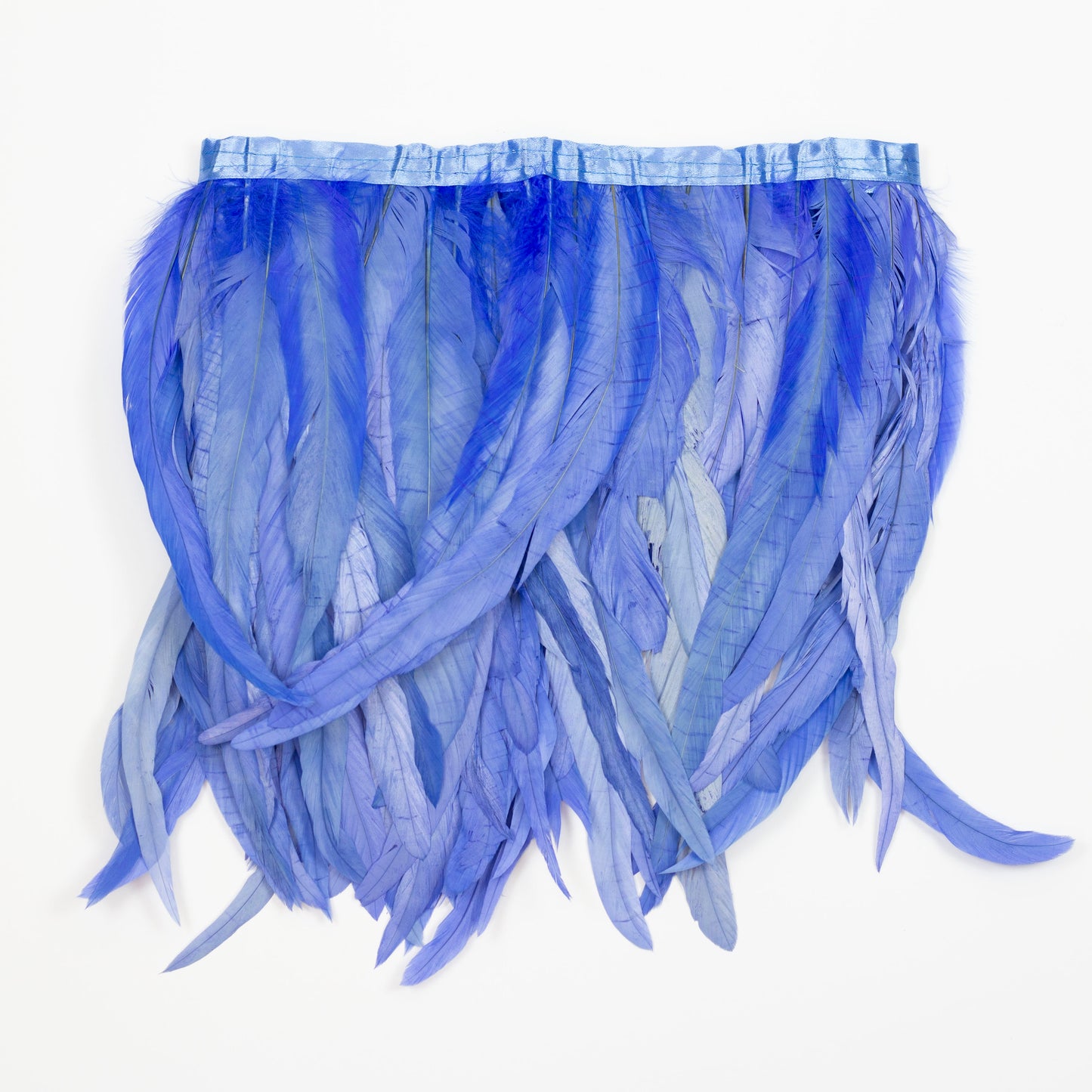 Coque Tail Feather Fringe - 12-14" - Bleach Dyed Sky Blue