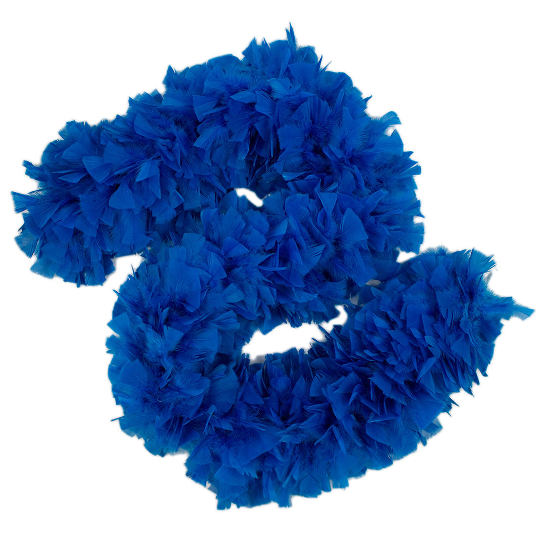 Turkey Feather Boa 8-10" - Dark Turquoise