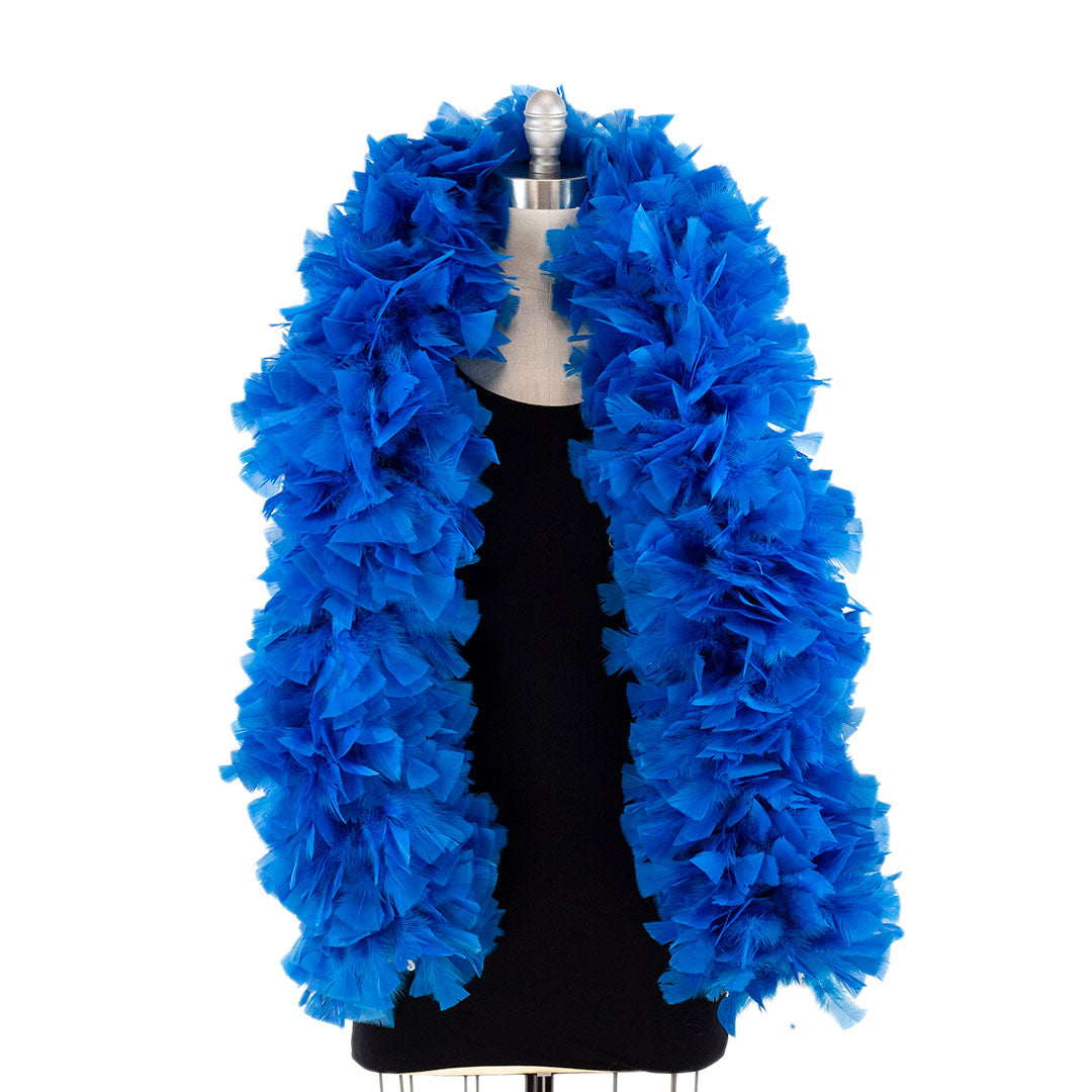 Turkey Feather Boa 8-10" - Dark Turquoise