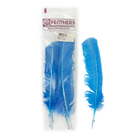 Turkey Quills Dyed Feathers - Sky