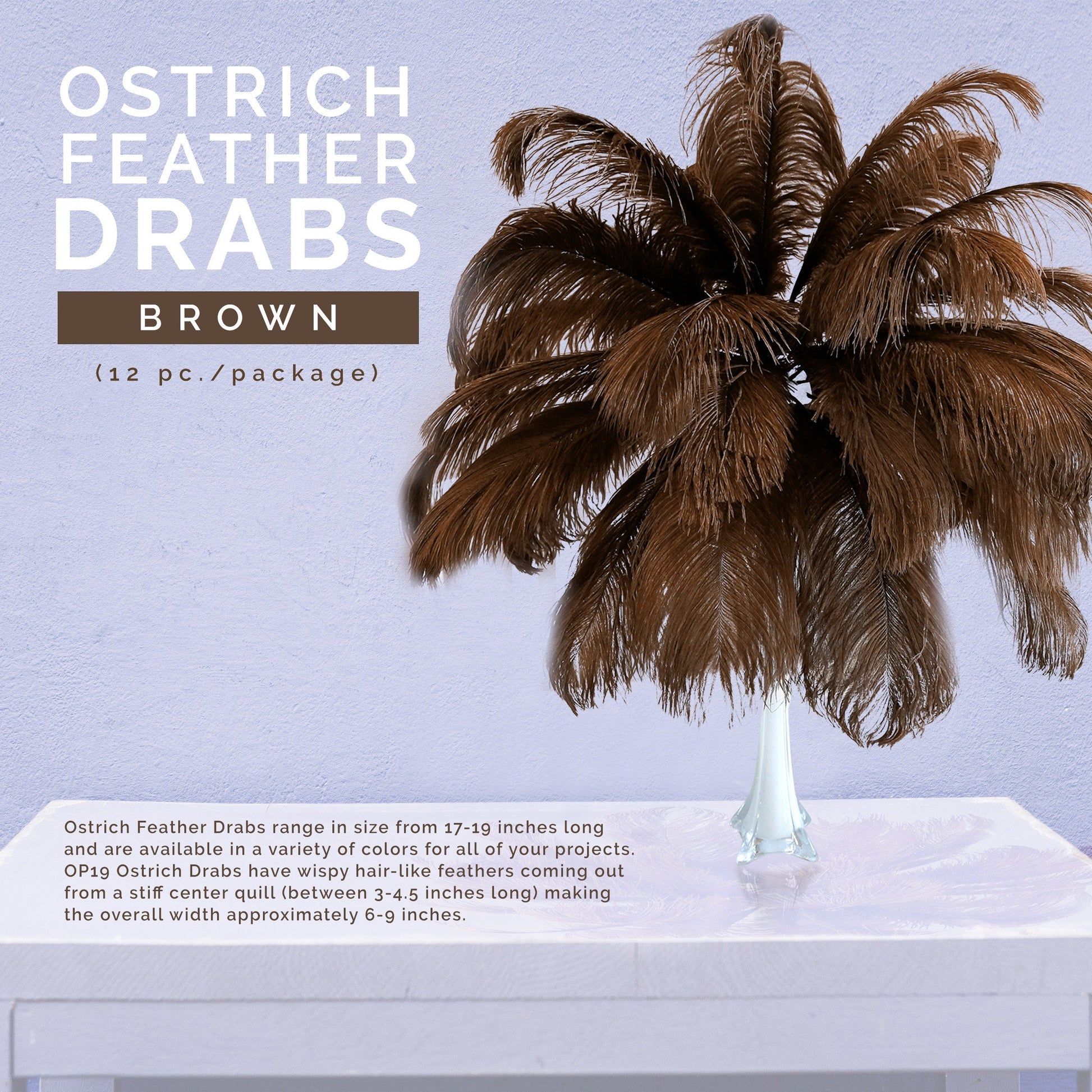 Ostrich Drab Feathers (Long)