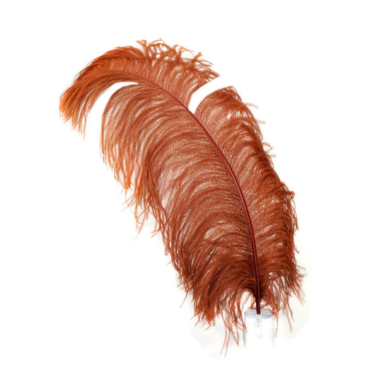 Bulk Ostrich Feathers-Damaged Femina - Copper