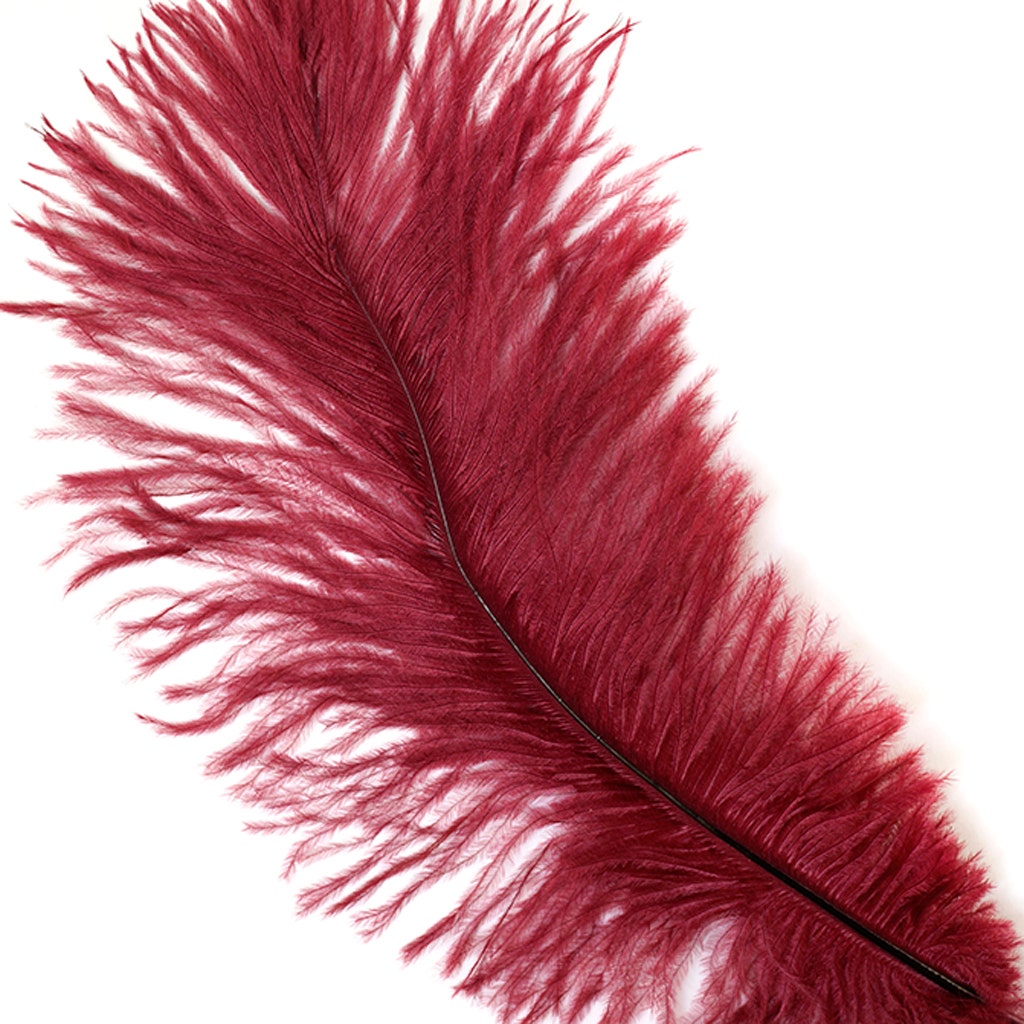Ostrich Feathers 9-12" Drabs -  Burgundy