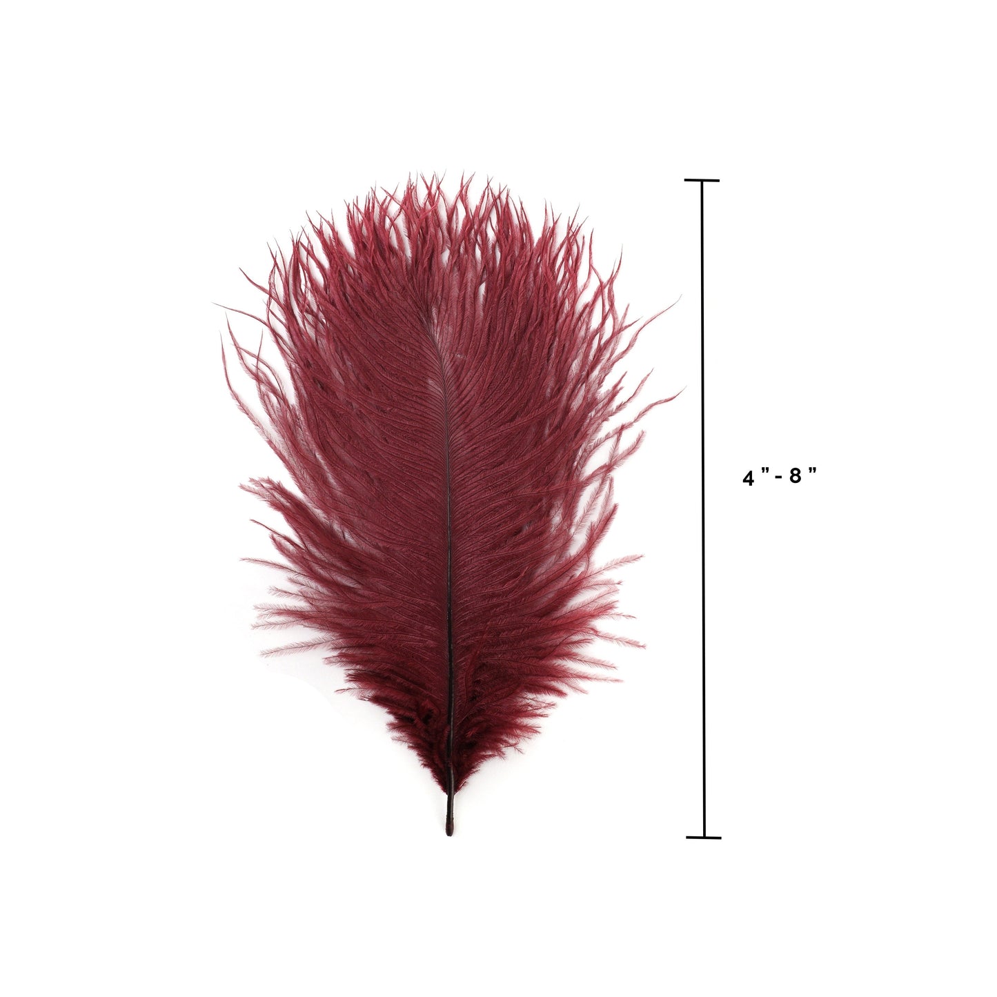 Ostrich Feathers 4-8" Drabs - Burgundy