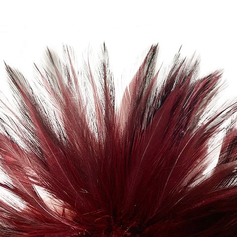 Strung Rooster Hackle Furnace Feathers 4-6" - Fig