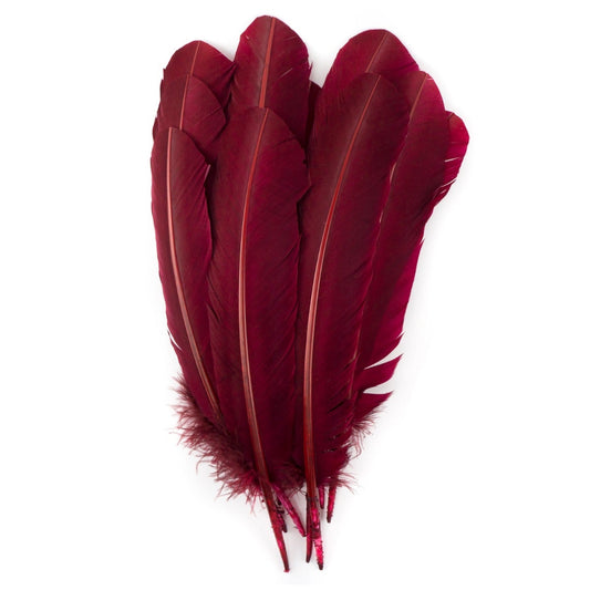 Turkey Quills Selected - Burgundy