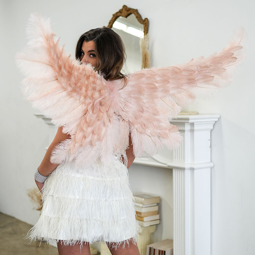 Large Angel Wings 64"X25" - Champagne