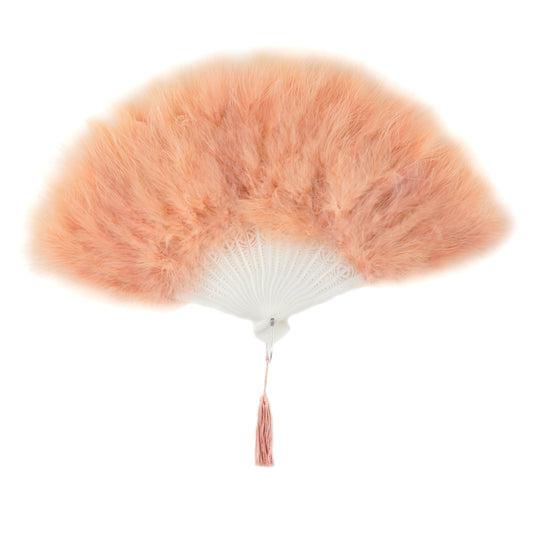 Marabou Feather Fan - Champagne
