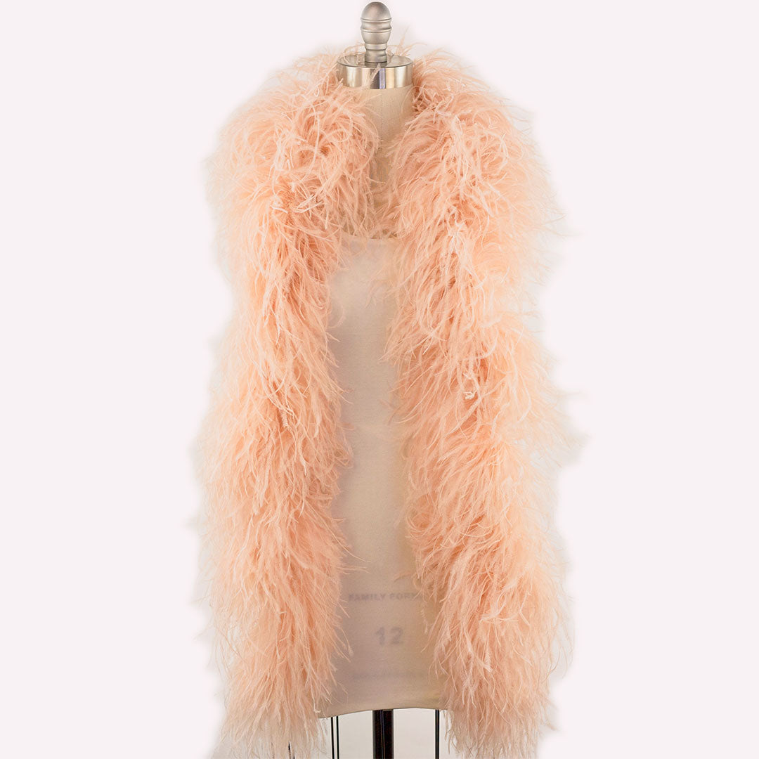 Champagne Pink 6 Ply Ostrich Feather Boa