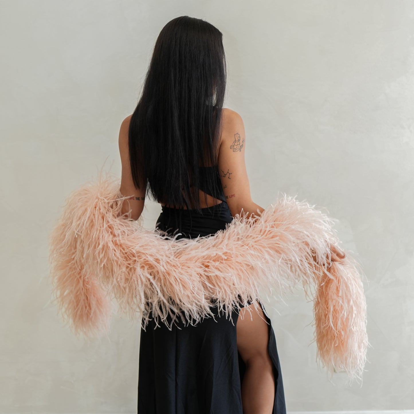 Champagne Pink 6 Ply Ostrich Feather Boa