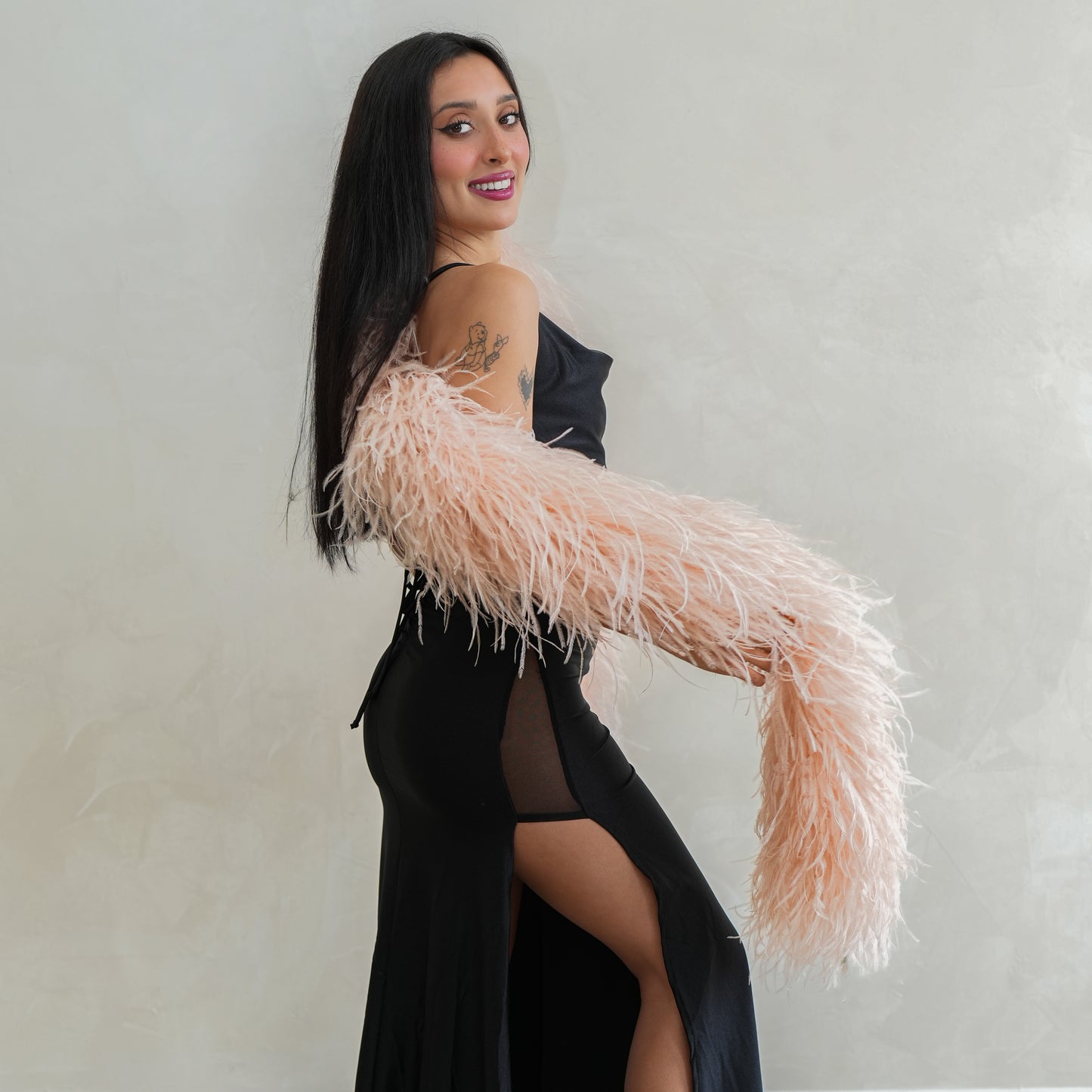 Champagne Pink 6 Ply Ostrich Feather Boa