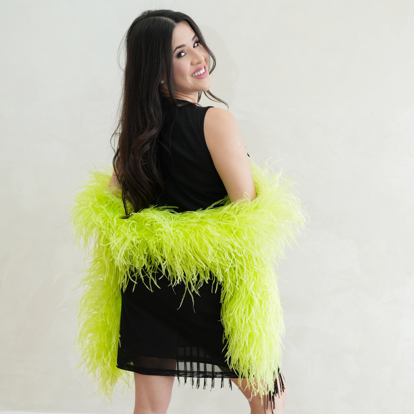 Neon Green 6 Ply Ostrich Feather Boa