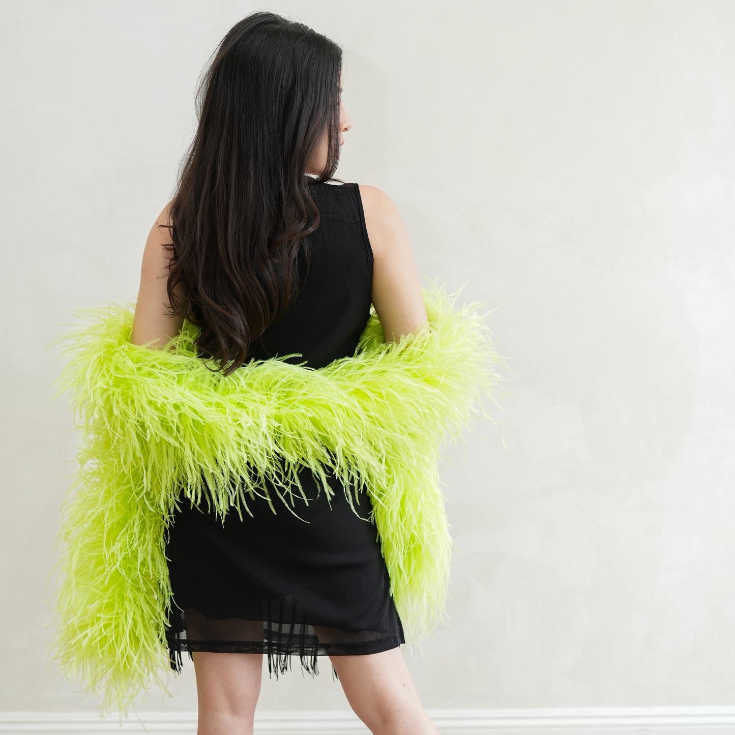 Neon Green 6 Ply Ostrich Feather Boa