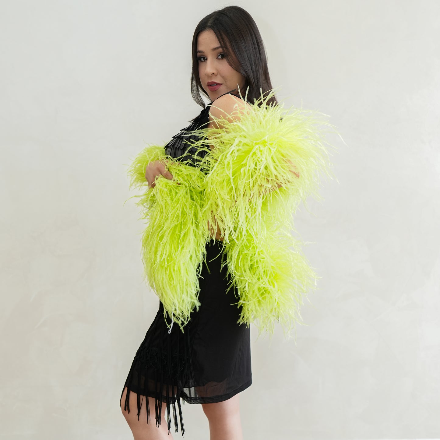 Neon Green 6 Ply Ostrich Feather Boa