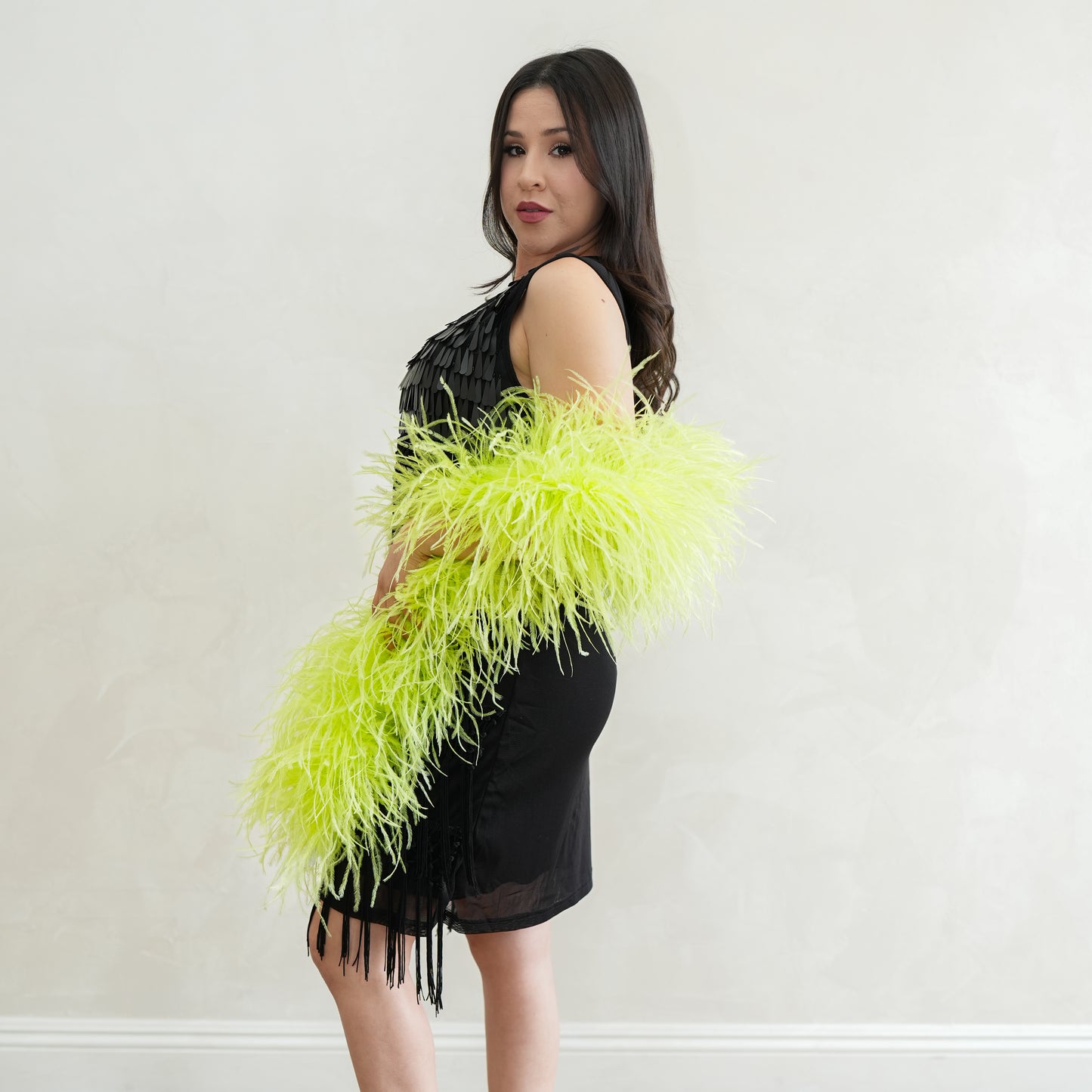 Neon Green 6 Ply Ostrich Feather Boa